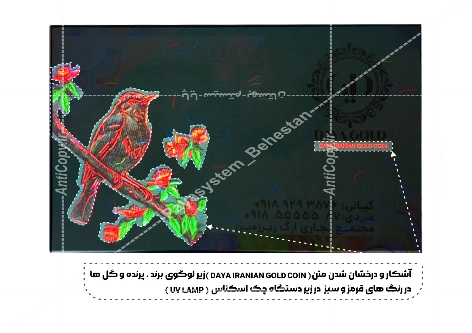ایمن گلد کارت و بسته‌بندی ضدجعل سکه دایاگلد از پایا سیستم بهستان - تصویر ۳